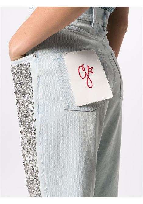 Blue Kim cabochon-crystal bleached jeans - GOLDEN GOOSE women GOLDEN GOOSE | GWP00844P00062650100